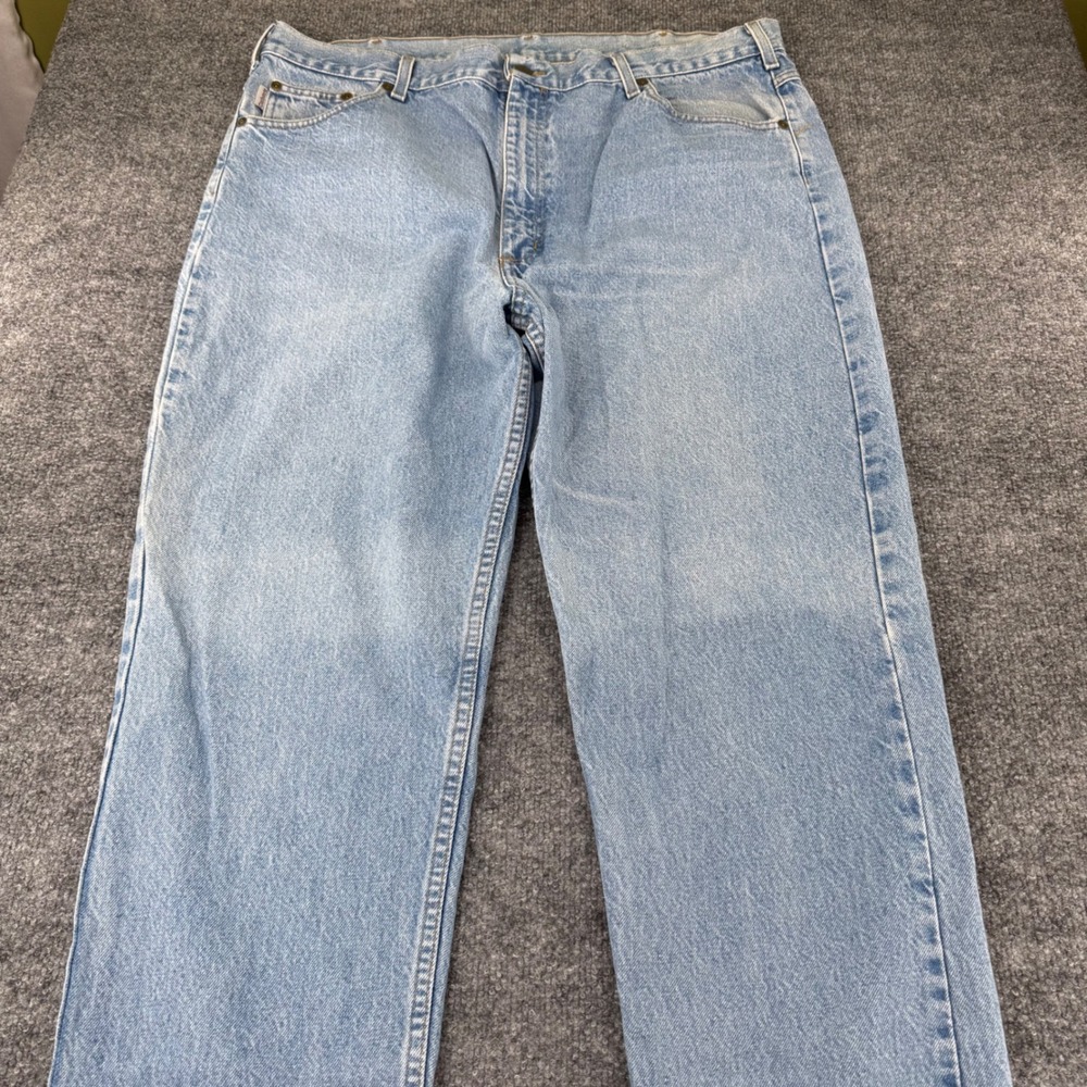 Carhartt Jeans Mens 42x30 Workwear Cotton Traditional Fit Light Blue Vintage 00s - Picture 2 of 11